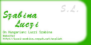 szabina luczi business card